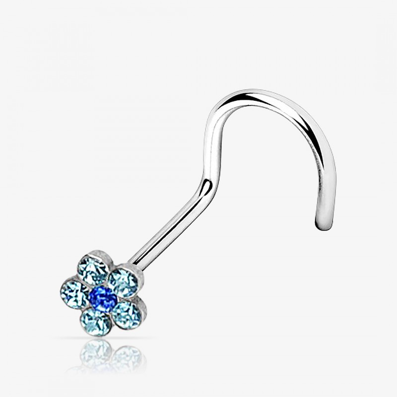 Piercing Nariz U Strass Cravado - Aurora Boreal é na ALARGS